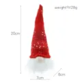 Niedlicher Weihnachts Wichtel Plüschpuppe mit rotem Mütze und weißem Bart für Baum. - Rot