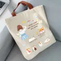 Joli sac cabas en toile pour étudiant, grand sac bandoulière de grande capacité imprimé. - Effort pour le Futur-EN