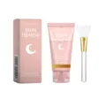 Mascarilla facial nocturna reafirmante de colágeno con cepillo de silicona para piel radiante - 75g Con Cepillo / Rosa