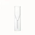 Bicchiere da champagne a doppia parete trasparente, flûte di design moderno per cocktail. - Trasparente