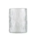 Transparante glazen beker met unieke gehamerde textuur, minimalistisch dagelijks gebruik. - 300ml / Zonder handvat