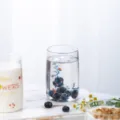 minimalistischer ins stil hitzebestaendiger glasbecher suesse milch joghurt tasse - Blumenranken-Becher (hohes Modell)