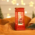 Christmas LED snow globe telephone booth night light desktop ornament decoration gift - Telephone Booth Santa (Non-filled)