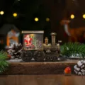 Weihnachts LED Wasser Schneekugel Zug Dekoration leuchtendes Vintage Weihnachtsgeschenk - Weihnachtsmann