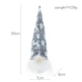 Weihnachtlicher Pluesch Wichtel Zwerg mit Strickmuetze, 20cm, leichte Dekoration. - Grau