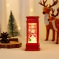 Veilleuse globe à neige cabine téléphonique lumineuse de Noël, décoration de bureau. - Cabine Téléphonique Bonhomme de Neige (Rempli d'Eau)
