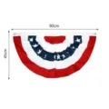 Bandiera a ventaglio pieghettata americana 90x45cm decorazione patriottica da appendere. - 45*90cm