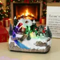 Boîte à musique en résine de Noël figurine lumineuse variante jolie cadeau de fête - Style de Poupée / 16x10.5x13.5cm