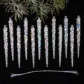 Suspensions de glaçons en acrylique irisé coloré pour sapin de Noël lot de 12 pcs - Pendentif Glace Pilée Irisé / 5 Pouces 12 Pièces/Paquet