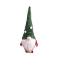 Kerst kabouter pluche hangend ornament met groene pailletten muts voor de kerstboom. - Herenmodel met groene muts