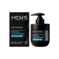Men's black bamboo charcoal facial cleanser pump bottle and outer packaging box 100g - 100.00g