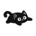 Leuke zwarte kat emaille speld, cartoon metalen badge broche voor kleding en tassen. - Liggende Zwarte Kat Stijl(QHXZ6963)