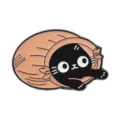 Leuke zwarte kat metaal emaille speld cartoon broche badge kleding accessoires dier - Stoffen Zak Zwarte Kat Stijl(QHXZ6964)