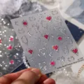 Pegatinas de nail art góticas de corazón y espinas en plata metal líquido M-1508 - M1508 Plata Líquida Espinas Corazón / Pegatina Uñas Estampado Plata Relieve