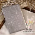 Professional metal nail art stamping plate with star and butterfly patterns, model TG089 - Butterfly Star Style (TG089) / TG089