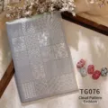Professionelle Nagelstempelplatte TG076 aus Edelstahl mit traditionellen Wolkenmustern - TG-076