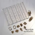 MJ-029 high transparency nail art silicone mold for vintage butterfly charms - Vintage Butterfly Style (MJ-029) / MJ-029