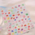 3D Sommer Fruchtgelee und Eiswürfel Nagelaufkleber Bogen, M-1460 Dopamin-Stil - M-1460 Kühle Eisgelee