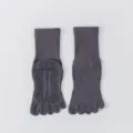 Grey Five-Toe Non-Slip Yoga Socks, Cotton Mid-Tube Pilates Fitness Sports Sock Variant - One Size / Dark Gray