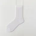 White lace trim mesh mid tube socks for women, breathable summer silk blend socks pair. - One Size / Light Purple