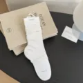 White ribbed leg warmers ballet style stack socks with cardboard insert for women summer wear. - One Size [Straight or Slouchy, Approx. 20cm Length] / White