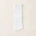 Men's White Pure Cotton Five-Finger Socks Mid-Calf Breathable Toe Separation Socks - One Size / White