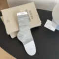 Grey stirrup socks women thin summer stacked socks ballet style leg warmers medium tube. - One Size [Straight or Slouchy, Approx. 20cm Length] / Light Gray