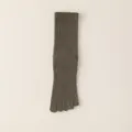 Men's cotton five-toe socks, army green mid-tube split-toe design for breathable daily wear. - One Size / Army Green