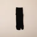Men's black split toe socks cotton summer thin breathable comfortable two toe crew socks - One Size / Black