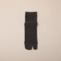 Men split-toe socks dark grey mid-calf casual breathable cotton socks for summer daily wear - One Size / Dark Gray