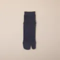 Men dark gray split toe cotton mid-calf socks comfortable breathable summer tabi socks. - One Size / Navy Blue
