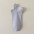 Comfortable women short socks light purple breathable cotton ankle socks for daily wear - One Size (35-39) / Light Gray