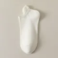 Women short socks summer thin pure cotton boat socks low-cut breathable daily wear - One Size (35-39) / Off White