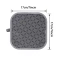 Tappetino isolante in silicone quadrato sottopentola antiscivolo 17x17cm grigio resistente - 1 pezzo / Sottopentola isolante grigio