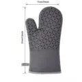 Guanto da forno in silicone dettaglio 31x17 cm, resistente al calore per cottura. - 1 pezzo / Muffole Grigie