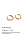 Boucles d'oreilles créoles torsadées dorées avec perles élégantes bijoux légers chic pour femmes - Boucles d'Oreilles Style Perle