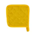 Gelber gesteppter Topfuntersetzer fuer die Kueche mit Aufhaengeschlaufe zum Backen SKU - 1 Stück (18x18cm) / Gelb