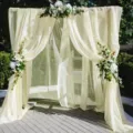 8m Arco per Matrimonio Chiffon Tessuto Tenda Drappo Festa Spiaggia Cerimonia Sfondo - Avorio