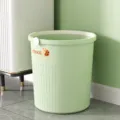 Poubelle en plastique verte 12L petite taille bac à ordures ménager avec anneau cuisine - 12L / Vert