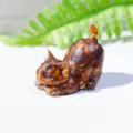 Natural crystal chips epoxy resin cat figurine cute desktop ornament for home decor - Tiger's Eye