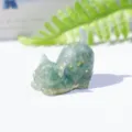 Natural crystal crushed stone resin cat figurine desktop ornament home office decor cute design - Green Aventurine