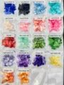 DIY acrylic flower mermaid tail beads for phone case hair clip crafting accessories stock - 1# Royal Blue Flatback Double Petal Flowers
