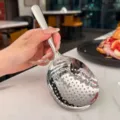 Edelstahl kurzer Griff große runde Schaumlöffel Schöpflöffel perfekt für Küche Kochen. - 304 Edelstahl-Servierschaumlöffel
