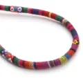 Dettaglio corda in cotone intrecciato bohémien colorato per bracciali e accessori fai da te. - Cordoncino di cotone con anima, Colore n. 15 / 6mm (1 Yard/Rotolo)
