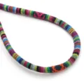 Dettaglio corda intrecciata colorata, corda di cotone boho a righe per accessori fai da te. - Cordoncino di cotone con anima, Colore n. 13 / 6mm (1 Yard/Rotolo)