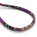 Dettaglio corda intrecciata colorata bohémien, corda di cotone multicolore per borsa fai da te. - Con anima N. 10 / 6 mm, 1 yard/rotolo