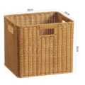 Rotan opbergmand kunststof mand badkamer organizer kastmand formaat 30x24x26 cm - 30x24x26cm