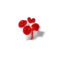 Série de Noël perle en verre bijoux DIY accessoires faits à la main artisanat décoratif - Cadeau Carré Blanc (T7052) / Environ 12mm