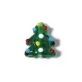 Perle en verre sapin de noël coloré bricolage bijoux accessoire pendentif artisanal festif - Petit Sapin de Noël (T7052) / Env. 14.5x18mm