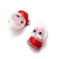 Perles en verre Père Noël rouge blanc Noël accessoires fabrication bijoux DIY perles - Père Noël (T7052) / Env. 19.5x14mm
